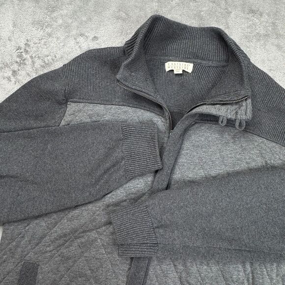 Eastside Westside Men's‎ Jacket Size XL Two tone Grey Long Sleeve Full Zip - Picture 2 of 10